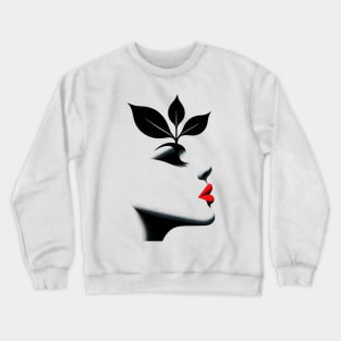 Floral Face: Nature's Elegance Crewneck Sweatshirt